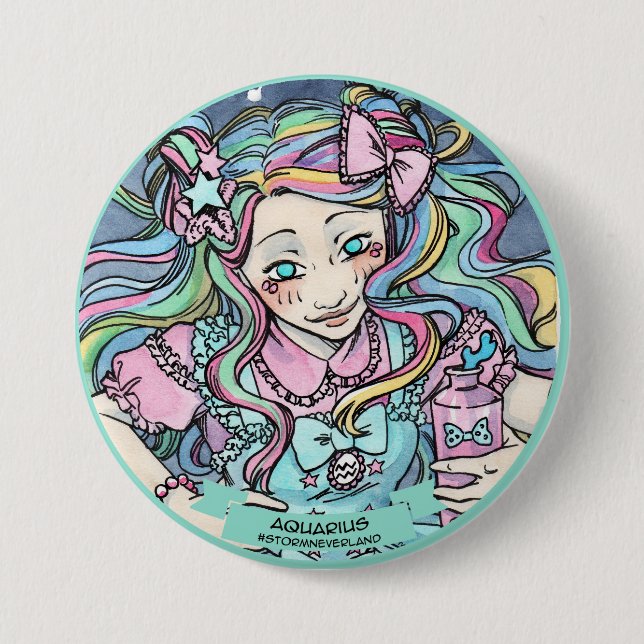 Badge Rond 7,6 Cm Zodiaque de Lolita (Devant)