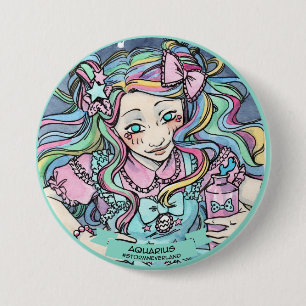 Badge Rond 7,6 Cm Zodiaque de Lolita