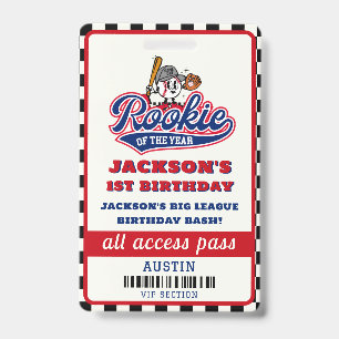 Badge Rookie De L'Année Baseball Anniversaire