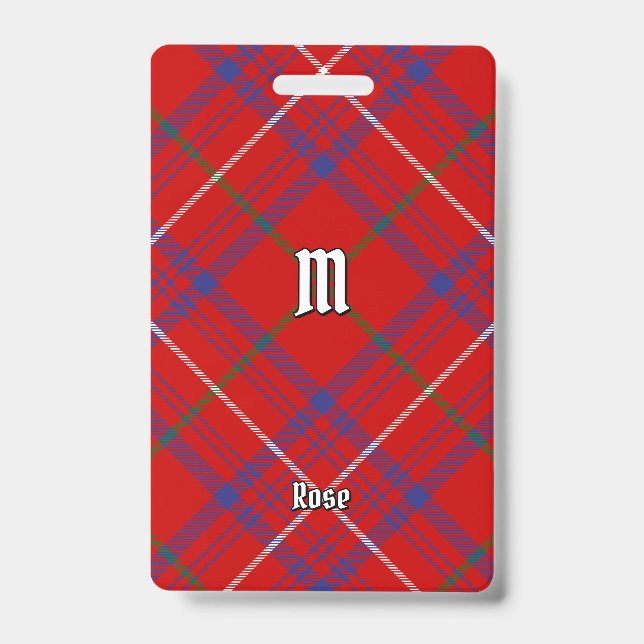 Badge Rose de clan Tartan (Avant)