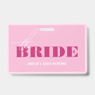 Badge Rose Foncé Enterrement de Vie de Jeune Fille