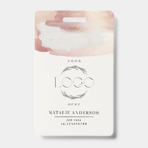 Badge Rose gold moderne stylé logo rose féminin élégant