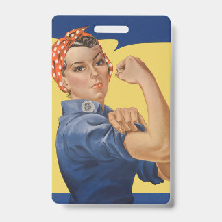 Badge Rosie la riveteuse patriotique vintage, nous pouvo