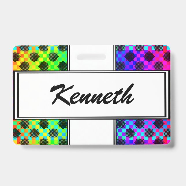 Badge Roues Damier par Kenneth Yoncich (Avant)