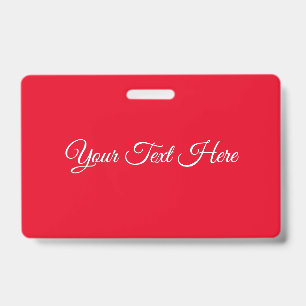Badge Rouge Élégant Minimaliste Calligraphie