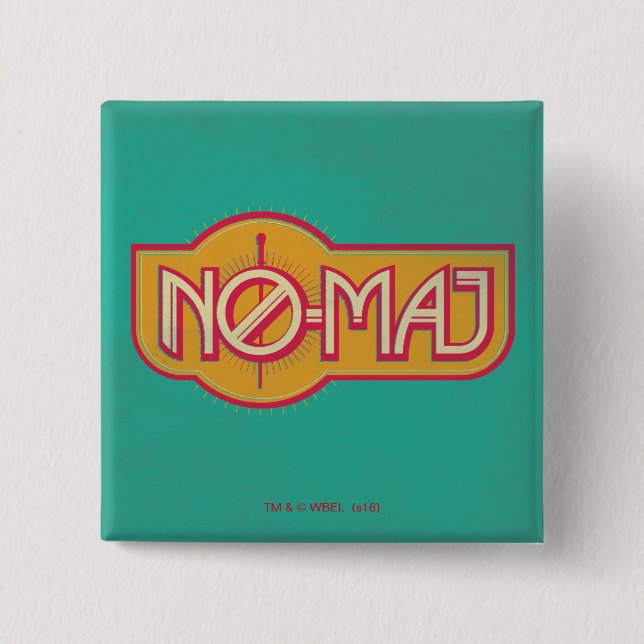 Badge rouge et jaune NO-MAJ™ (Devant)