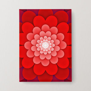 Badge Rouge Floral Mandala-58566