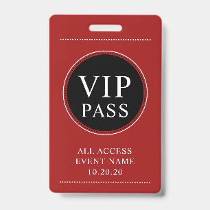 Badge rouge VIP All Access