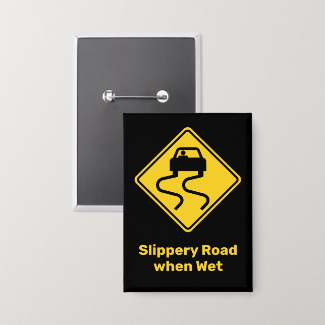 Badge Route glissante quand il fait froid (Recto/Verso)