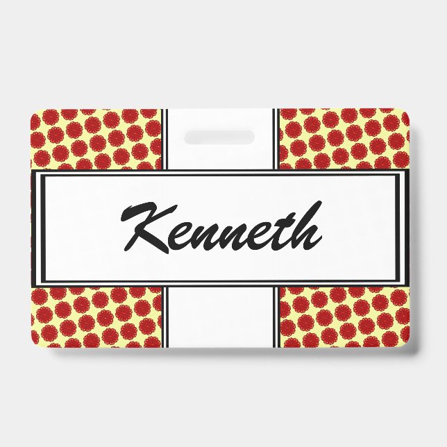 Badge Ruban de fleur de Bourgogne par Kenneth Yoncich (Avant)