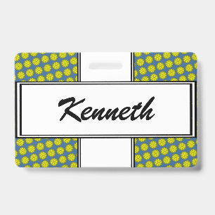 Badge Ruban de fleur jaune par Kenneth Yoncich