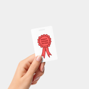 Badge Ruban de Récompense Rouge Ridicule Sans Effort
