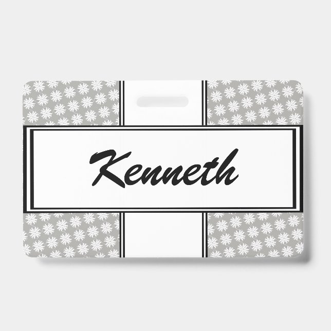 Badge Ruban de trèfle blanc par Kenneth Yoncich (Avant)