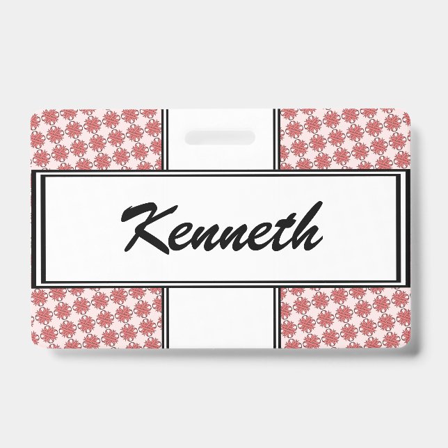 Badge Ruban de trèfle rose par Kenneth Yoncich (Avant)