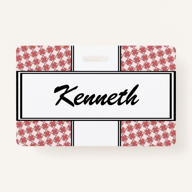 Badge Ruban de trèfle rose par Kenneth Yoncich (Devant)