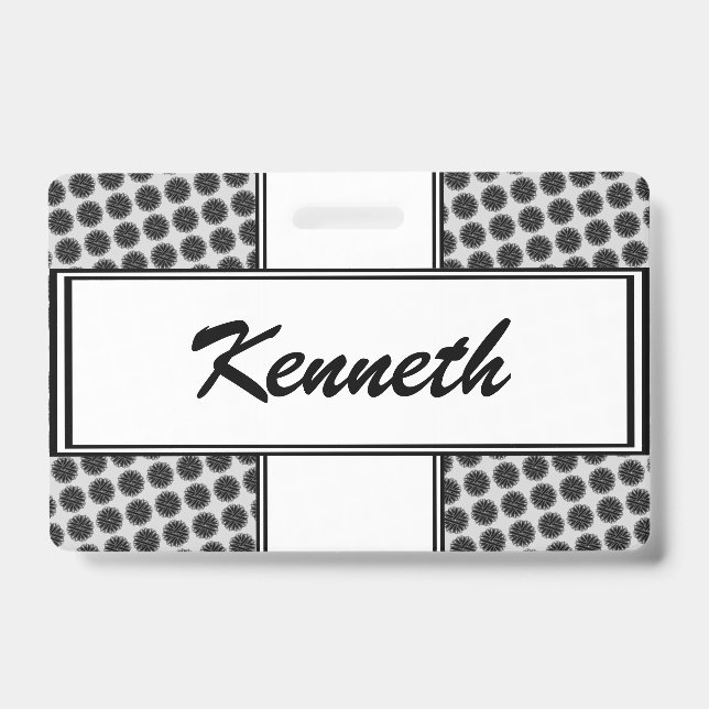 Badge Ruban Fleur Noire par Kenneth Yoncich (Avant)