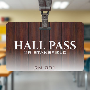 Badge Russe Red Wood Country School Pass Salle de classe