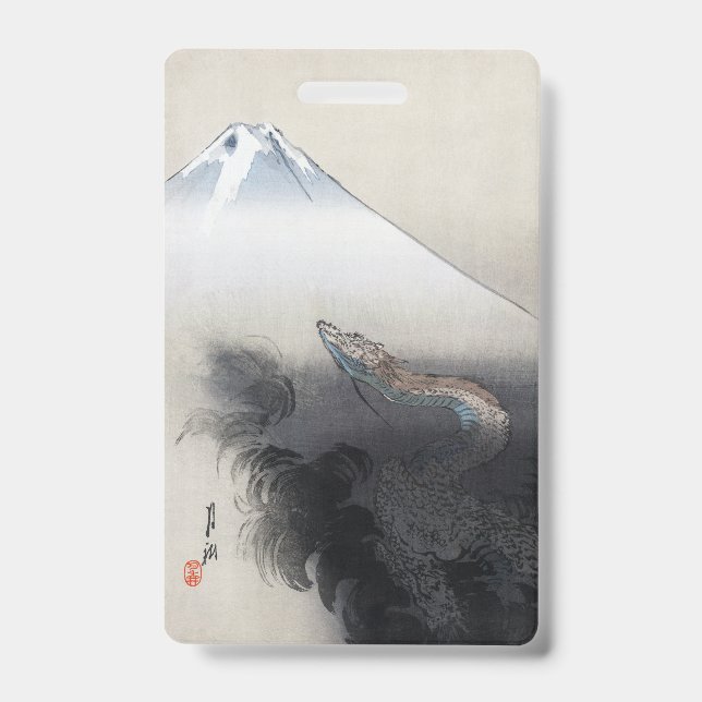 Badge Ryu Shoten : Dragon ascendant sur Fuji, Japon (Avant)