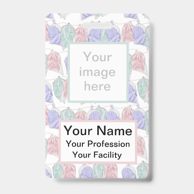 Badge Sacs à bonbons en coton sur insigne à cordes (Avant)