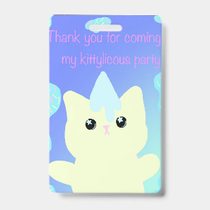 Badge Sacs de friandises d'anniversaire Caticorn