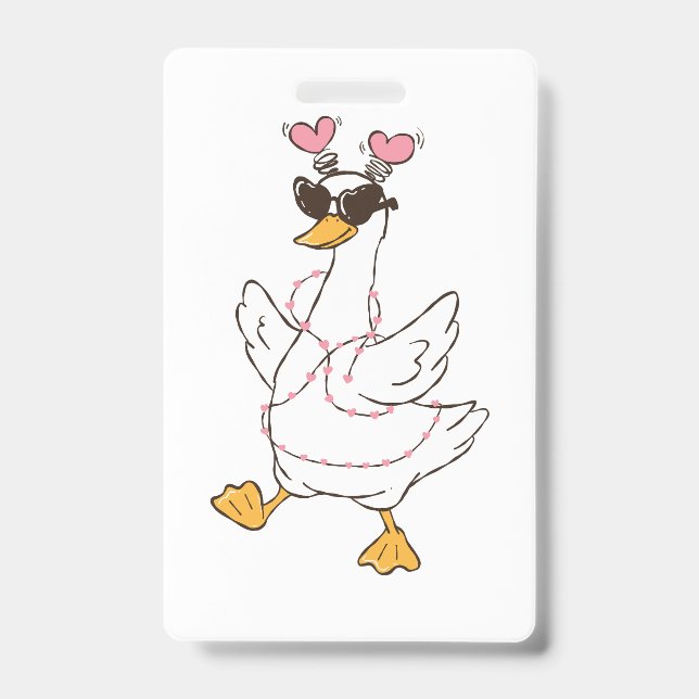 Badge Saint-Valentin Amour Rouge Personnalisé (Avant)
