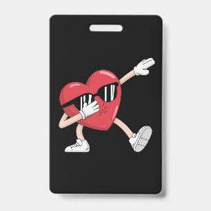 Badge Saint Valentin Garçons amusants Filles Dabbing Coe