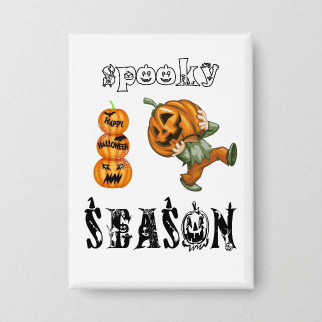 Badge saison effrayante  Joyeux Halloween  (Recto)