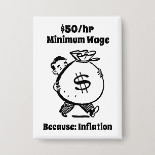 Badge Salaire minimum de 50$/h