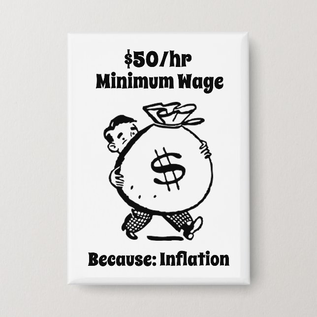 Badge Salaire minimum de 50$/h (Recto)