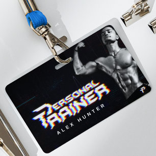 Badge Salle de fitness de l'entraîneur personnel Personn