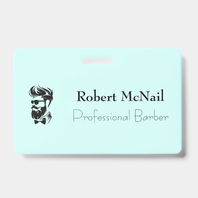 Badge Salon de coiffure et de coiffure employé (Avant)