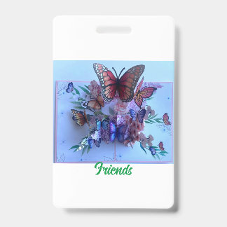 Badge salutations d'amis