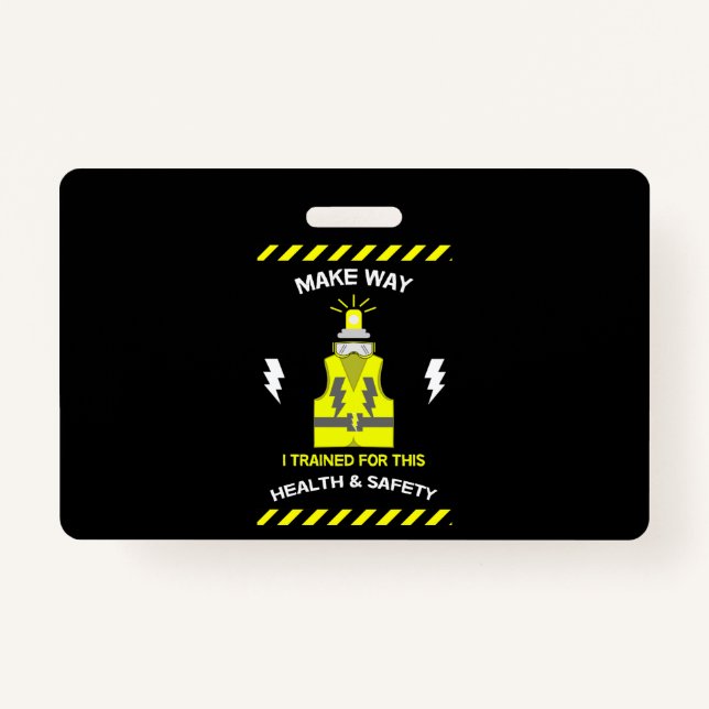 Badge Santé Et Sécurité Drôle | NEBOSH | Officier | Latt (Devant)