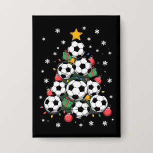 Badge Sapin de Noël Football Joueur Amateur de Sport Noë