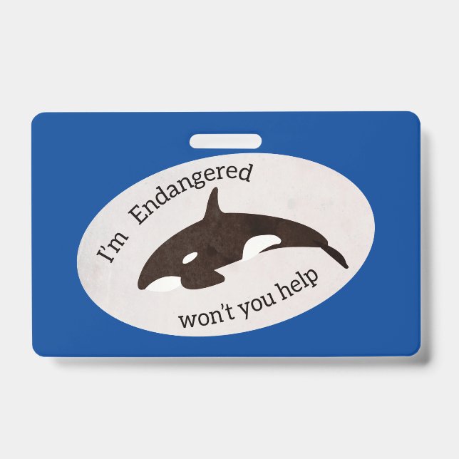 Badge Sauver les baleines (Avant)
