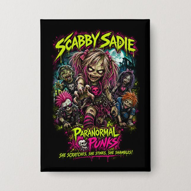 Badge Scabby Sadie – Paranormal Punks (Recto)