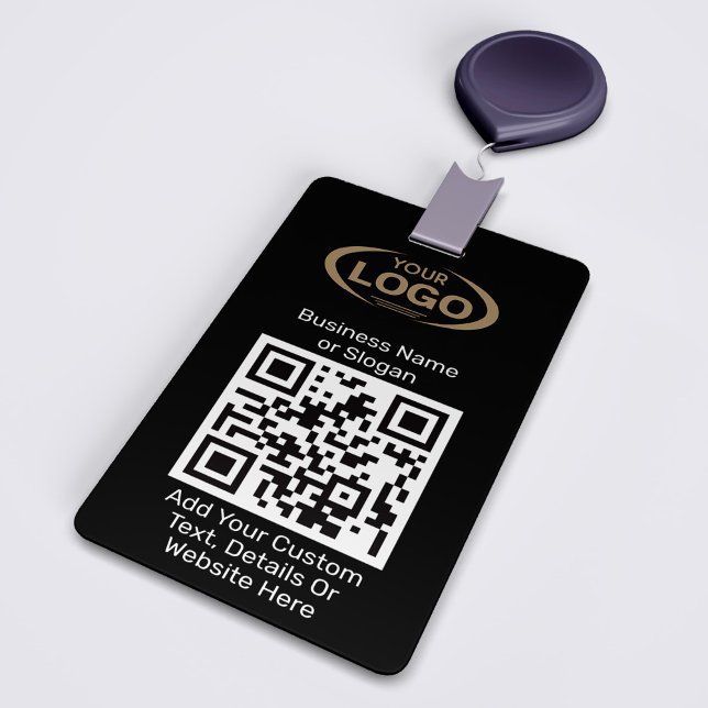 Badge Scanner de code QR avec logo personnalisé pour ent (Créateur téléchargé)