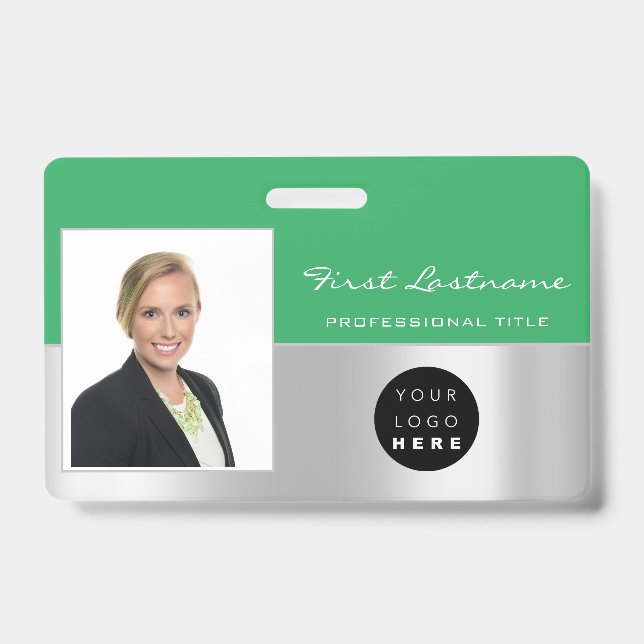Badge Scanner personnalisé avec logo et nom en code-barr (Avant)