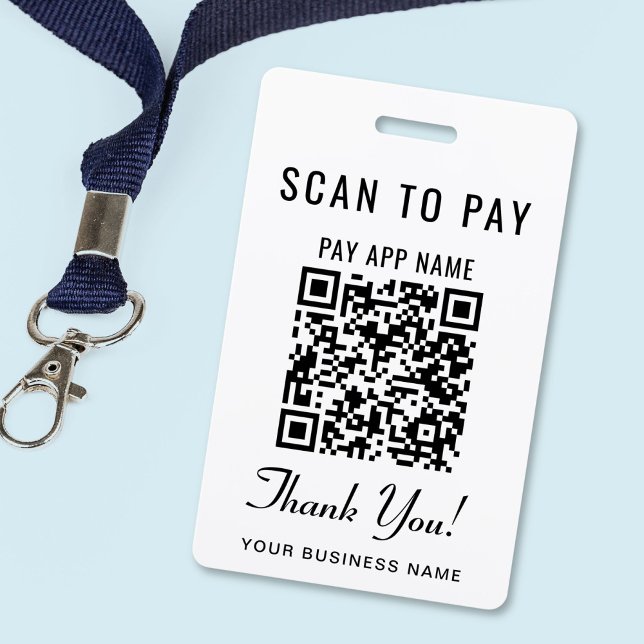 Badge Scanner pour payer le code QR (Scan to Pay 3 Payment QR Codes Social Media Badge)