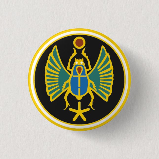 Badge Scarab aux couleurs de l'Egypte antique (Devant)