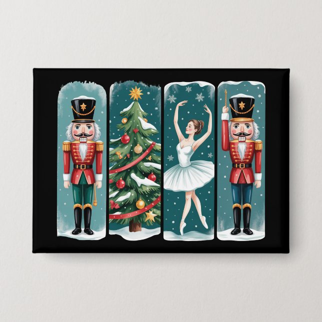 Badge Scène de vacances du ballet de Noël Casse-Noisette (Recto)