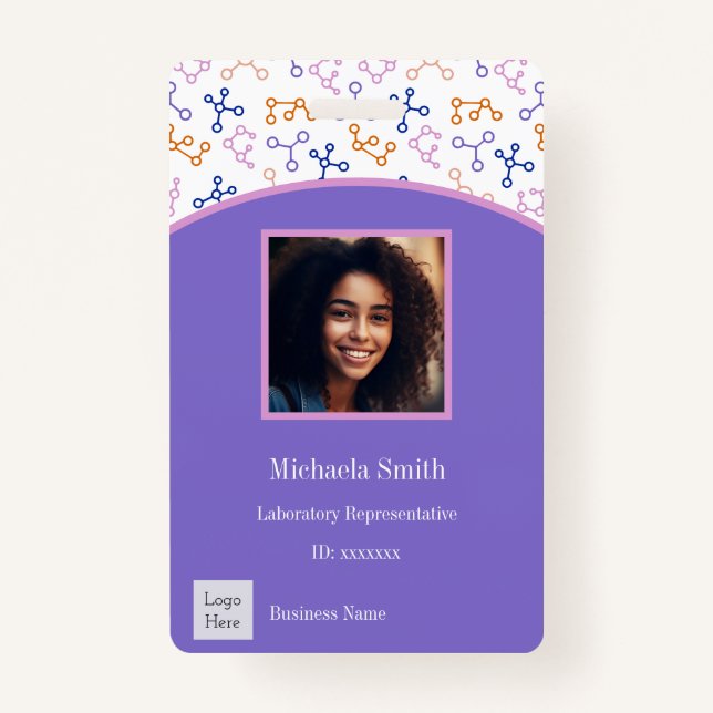 Badge Science Entreprise Employé Photo (Devant)