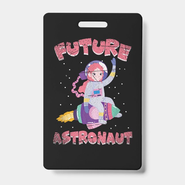 Badge Science spatiale Cosmonaute Enfants Cadeau Ast (Avant)