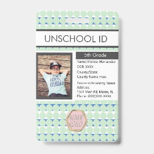 Badge Scolarisation à domicile Modèle d'élève non scolar
