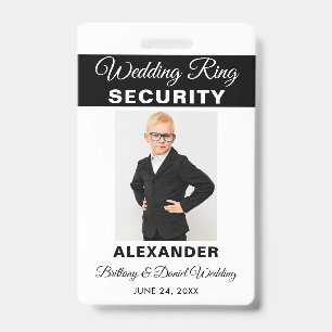 Badge Sécurité de bague de mariage - Choisissez la coule