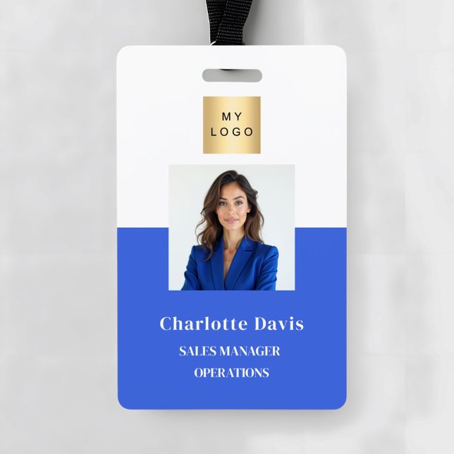 Badge Sécurité de l'entreprise avec photo d'identité de  (Créateur téléchargé)