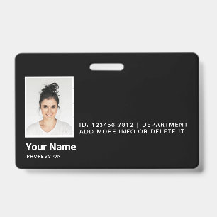 Badge Sécurité de l'ID photo moderne de l'employé person
