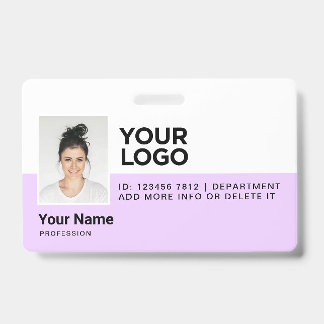 Badge Sécurité de l'ID photo moderne de l'employé person (Avant)