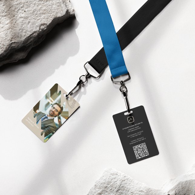Badge Sécurité d'entreprise QR de photo d'identité d'emp (Créateur téléchargé)