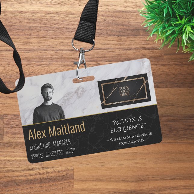 Badge Sécurité d'identité de logo d'entreprise personnal (Créateur téléchargé)